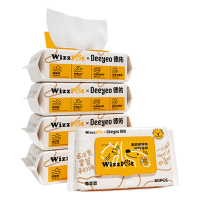 德佑湿巾80片*5包净润去污WizzPet宠物10020712