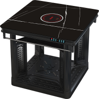 焱魔方T9电暖桌80带烹饪取暖炉家用四面取暖速热取暖桌取暖器方桌电烤火炉客厅多功能电烤火桌子电暖炉正方形节能岩板电烤桌子