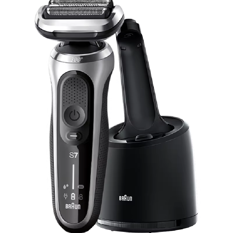 博朗(BRAUN)剃须刀雷霆7系7200cc高端进口电动刮胡刀智能清洁生日礼物