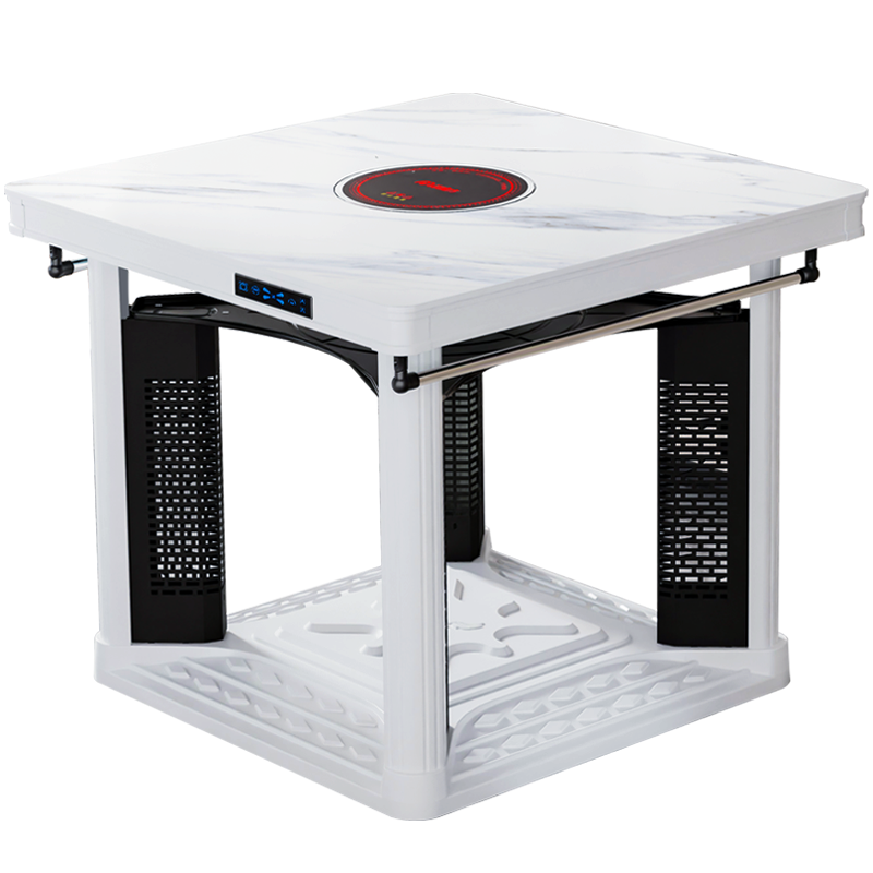 焱魔方T8取暖桌80cm电暖桌家用变频节能烤火桌子电炉取暖器烤火炉省电客厅正方形取暖电器电暖炉烤火桌电炉桌子钢化玻璃款