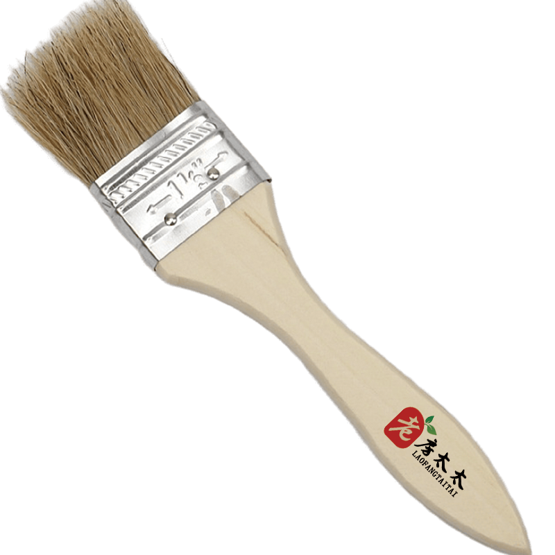 老房太太 加厚猪棕毛刷 猪毛刷 油漆刷 木柄扁油刷 1.5寸毛宽38mm 清洁扫灰烧烤刷 F07/把