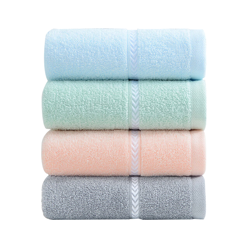 洁丽雅毛巾4条装新疆棉柔软吸水擦脸家用加厚W2728