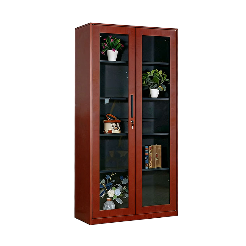 豫众诺 钢制文件柜 红木纹通玻器械 台