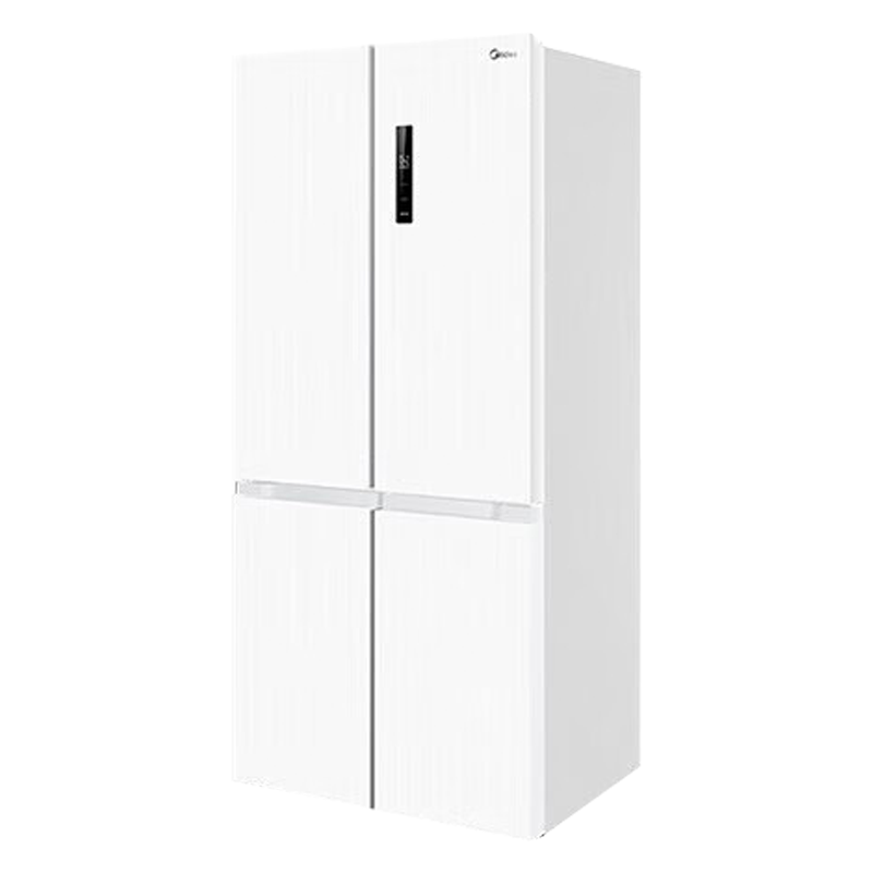 [官方正品]美的515升十字对开门制冰舱四开门家用双系统PT净味一级能效电冰箱 MR-540WSPZE白以旧换新