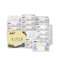 洁柔抽纸面巾纸(滇山茶香软抽)100抽3层5包