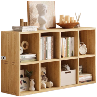 晋舰木制储物收纳柜家用书柜置物架靠墙组合格子矮柜双层120*30*60cm