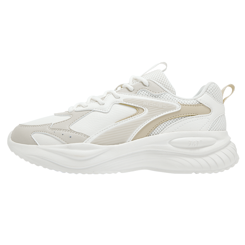 361°运动鞋女鞋新款轻便休闲鞋全革防泼水防滑老爹鞋鞋子