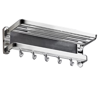 九牧(JOMOO)毛巾架304不锈钢浴巾架卫生间置物架免打孔厕所挂钩浴室挂件套装939403