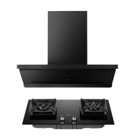 老板[烟灶联动小黑镜L3]抽吸排油烟机 顶侧一体27风量 灶具智能防干烧烟灶套装L3+57B9A-D2P 天然气