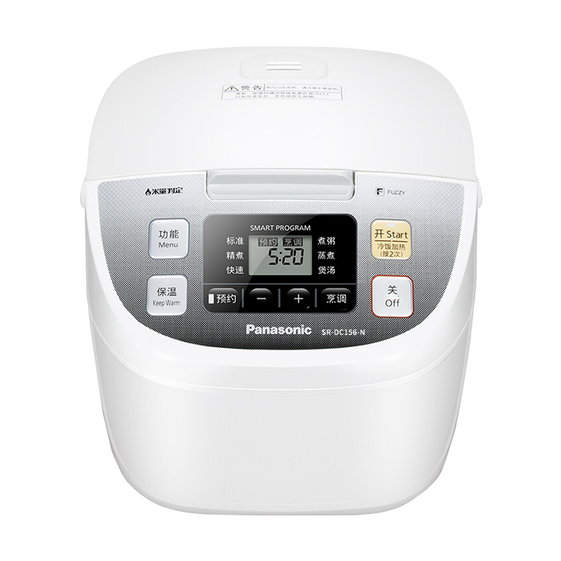 松下(Panasonic)电饭煲家用多功能可预约4.2升 1-6人备长炭内胆电饭锅SR-DC156-N