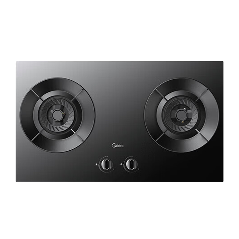 美的燃气灶新一级能效全进风5.2kW大火力70%热效率钢化玻璃面板防风聚能锅支架熄火保护可调节底盘JZT-A5天然气