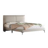 喜临门 - 星选 皮艺真皮双人床极简包豪斯风现代简约高脚床架