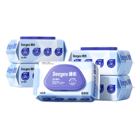 德佑湿巾80片*5包婴幼儿手口蓝色款2001DYWP915(包装随机)