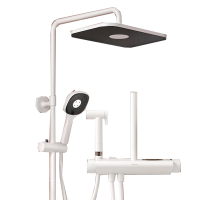 九牧(JOMOO)淋浴花洒恒温花洒套装带喷枪自动除垢大置物平台恒温花洒26164-644