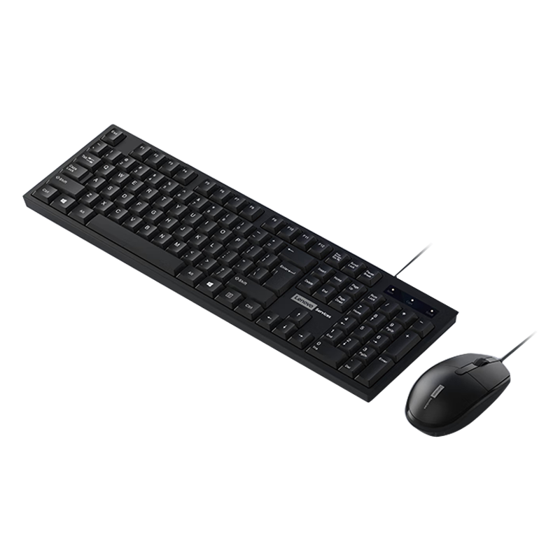 联想KM280有线键盘鼠标套装 全尺寸键盘 键鼠套装 商务办公 适用笔记本台式机一体机