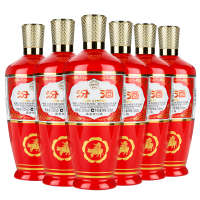 [婚宴喜酒]山西杏花村汾酒 53度红瓶玻汾500mL*6瓶装婚庆酒