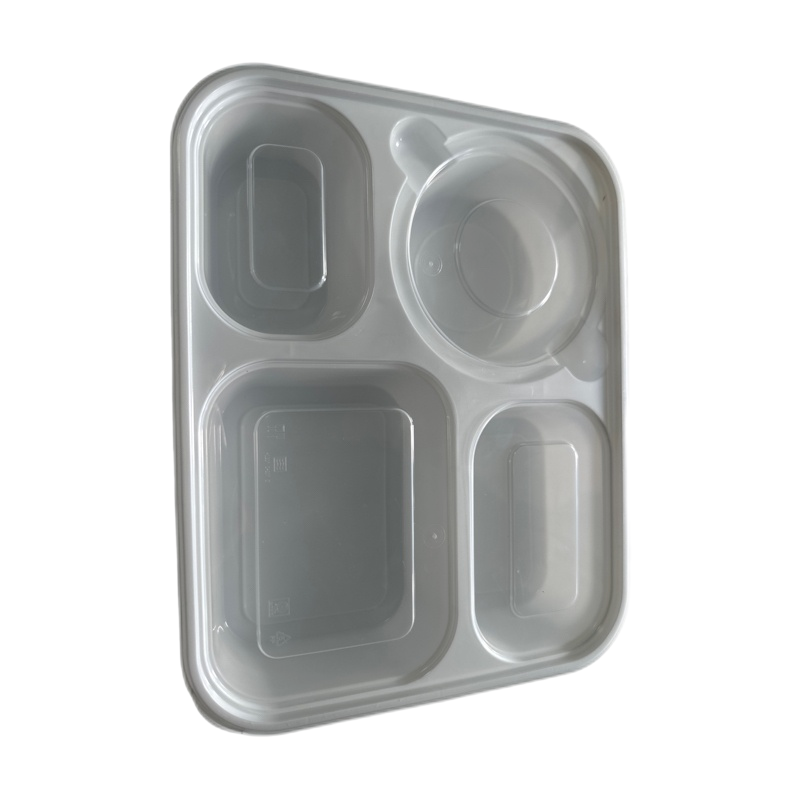 金胜星一次性锁扣四格餐盒 1100ml 100套/箱