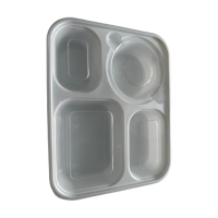 金胜星一次性锁扣四格餐盒 1100ml 100套/箱