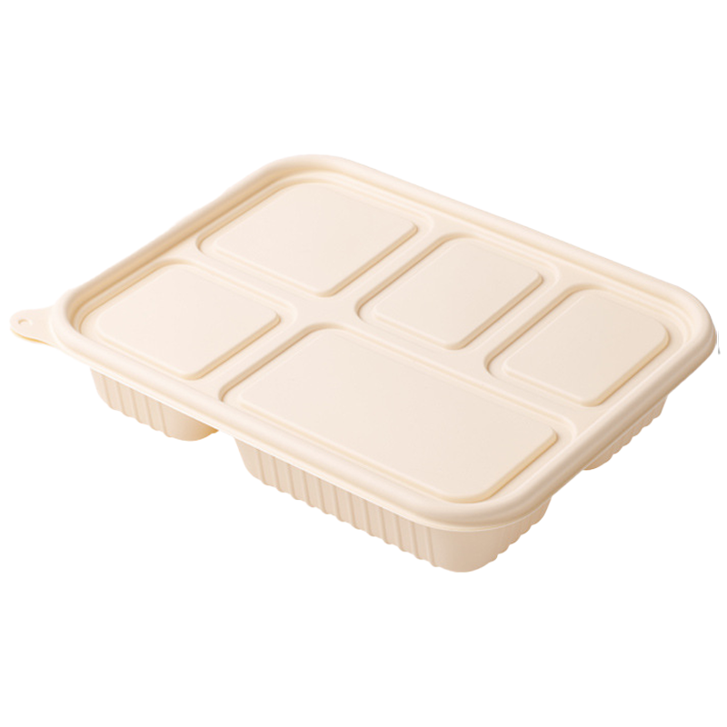 吾梓 一次性五格餐盒 方形打包饭盒1000ml*200个 箱