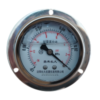 嘉禾长久 耐震真空压力表轴向带边检测型 YTN60ZT -0.1-0Mpa 块