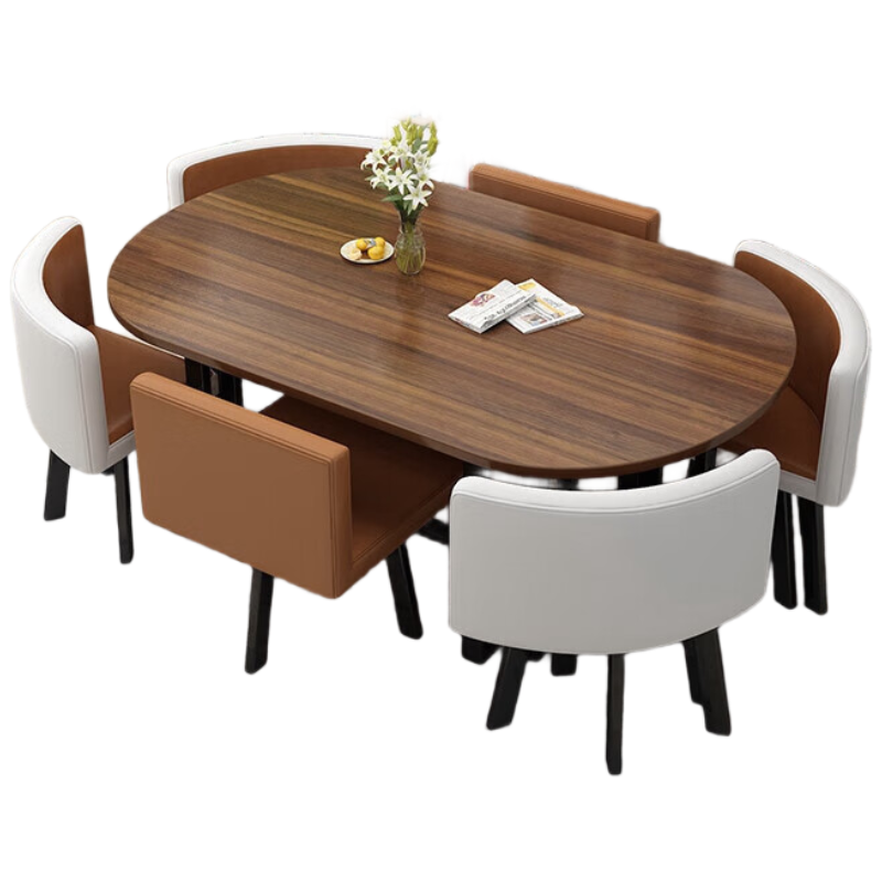 锦北长方形办公会议洽谈接待休闲桌椅组合培训休息区洽谈桌驼色