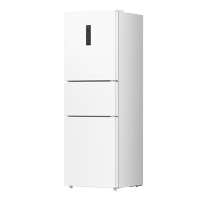 美菱[离子净]BCD-271WP3CX 271升三开门超薄家用小型大容量冰箱 一级能效变频宿舍租房用大冷冻白色电冰箱