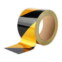 途务 反光警示胶带 黄黑宽5cm*50m 卷