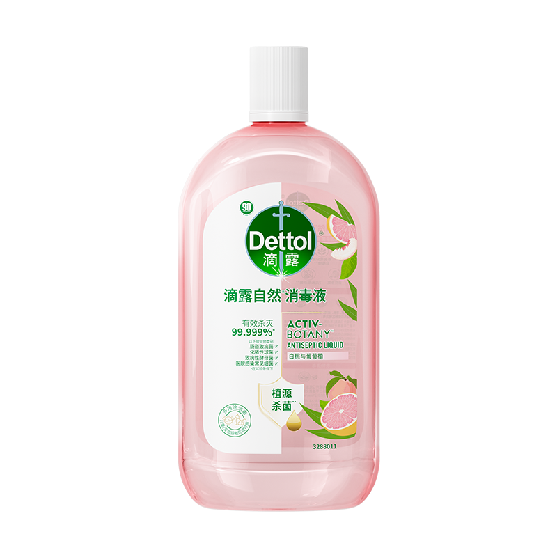 滴露Dettol天然消毒液1L香氛留香温和配方