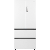 美的(Midea)400升法式多门四开门超薄嵌入式双变频一级大容量风冷无霜小户型白色冰箱 MR-420WUFPZE流苏白