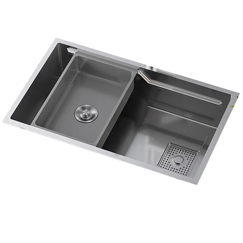九牧(JOMOO)水槽家用变轨大单槽304不锈钢厨房洗菜一体洗菜盆06283/06284