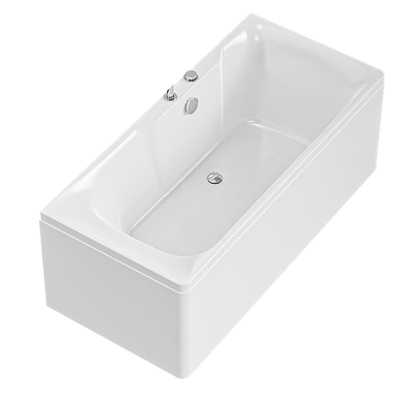九牧(JOMOO)浴缸家用成人浴缸方形裙边亚克力浴缸洗澡泡澡池浴室花洒五金缸Y078236-1L92-JMD