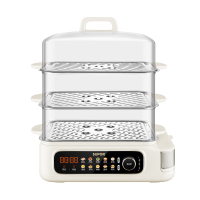 苏泊尔(SUPOR)电蒸锅25L大容量家用多功能三层电蒸箱猛火速蒸透明可视蒸锅可预约蒸鱼蒸屉蒸笼ZN32FC895