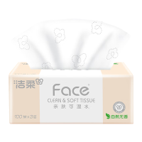 洁柔纸面巾100抽*3层*18包Face粉软抽PR288-06包-18