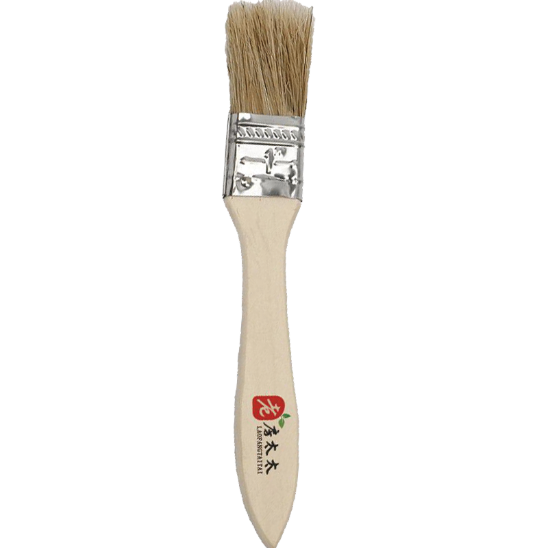 老房太太 加厚猪棕毛刷 猪毛刷 油漆刷 木柄扁油刷 1寸毛宽25mm 清洁扫灰烧烤刷 F06/把