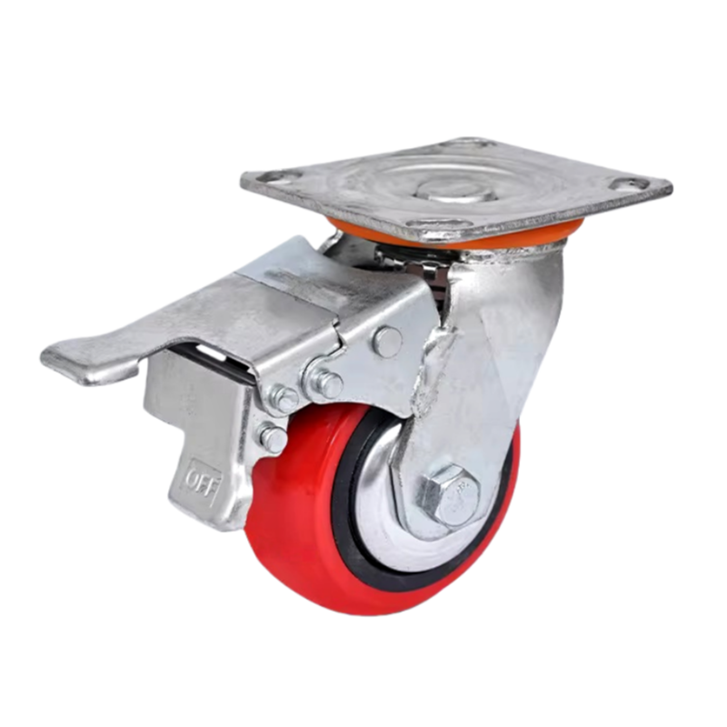 丰奋 聚氨酯万向轮 2.5寸带刹车 个