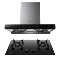 华帝烟灶套餐25m³大吸力挥手S7顶吸抽油烟机自清洁5.2kW大火燃气灶天然气定时可调节11207+10101D