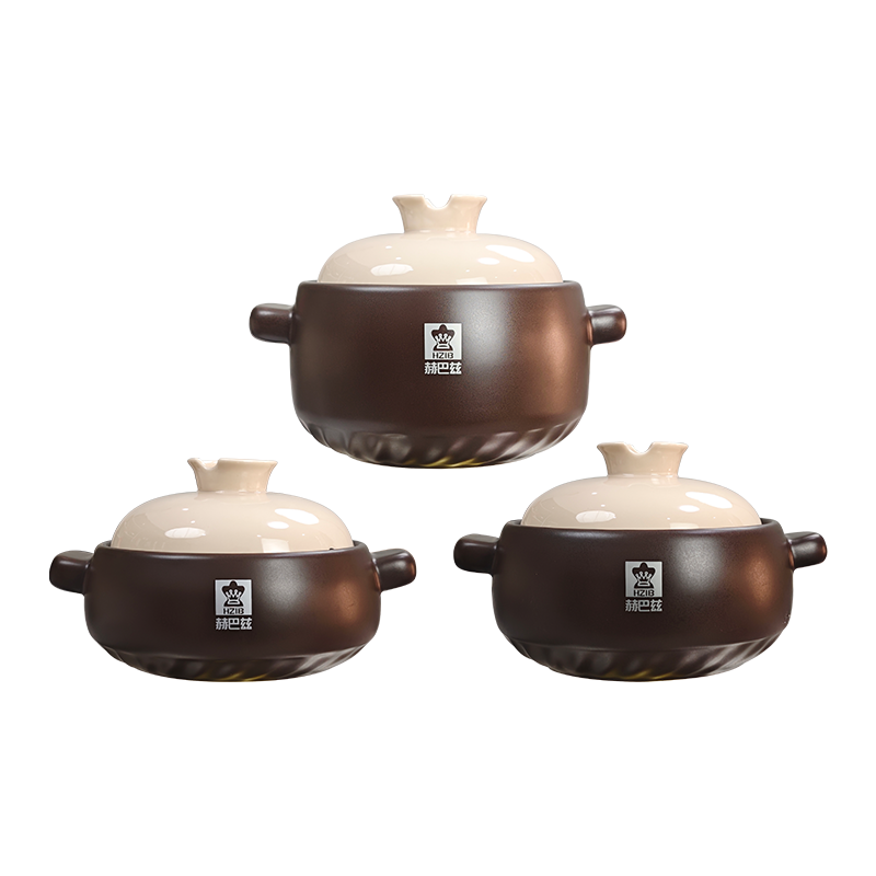 赫巴兹家用陶瓷煲仔饭炖汤锅砂锅燃气炖锅耐高温干烧不裂煲汤锅