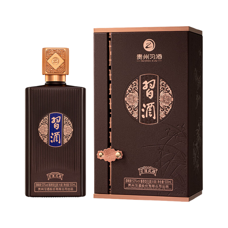 贵州习酒白酒500ml回味悠长醇馥留香风雅款47933-1