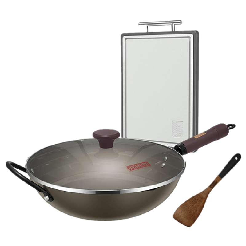 伯尔尼斯 柏林之恋钛合金及抗菌套装BENS-488炒锅32CM菜板36CM*26CM
