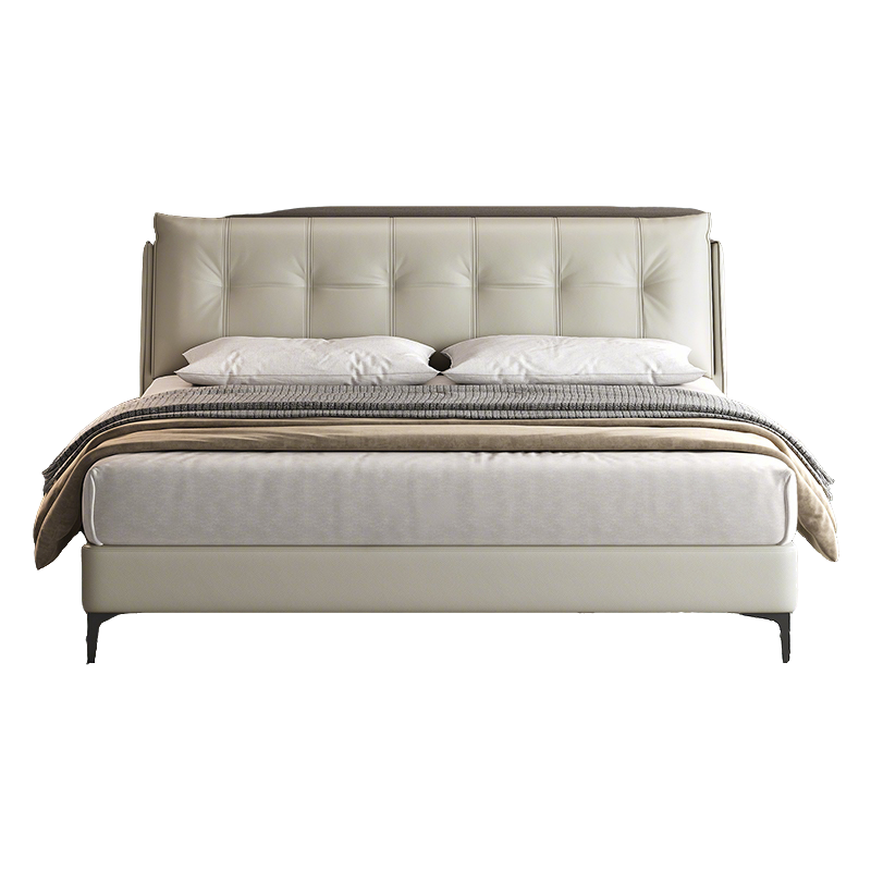 喜临门 - 暖暖S 真皮双人大床现代简约风主卧卧室婚床家具