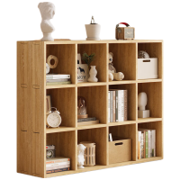 戴劲木制储物收纳柜家用书柜置物架靠墙组合格子矮柜三层120*30*90cm