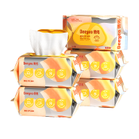 德佑湿巾80片*5包大包咖色款2001DYWP976(包装随机)