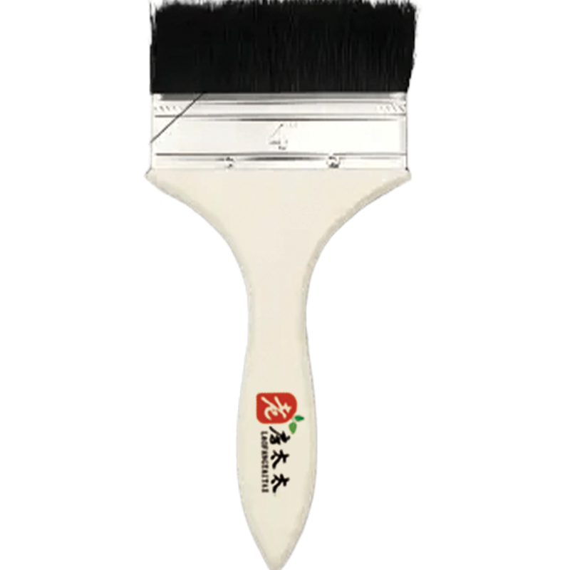 老房太太 加厚油漆刷扁油刷 4寸100mm毛宽 纯黑猪鬃毛刷子 猪毛刷 木柄涂料刷 除尘 F04/把
