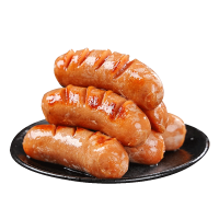 雀淘黑猪肉爆汁烤肠经典原味2盒+黑胡椒2盒 火山石纯地道肉香肠台式烤肠 400g/盒