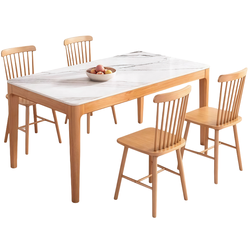 豫龙都岩板餐桌