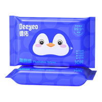 德佑湿厕纸10片*20包携带方便企鹅古戈版2007DYWP061