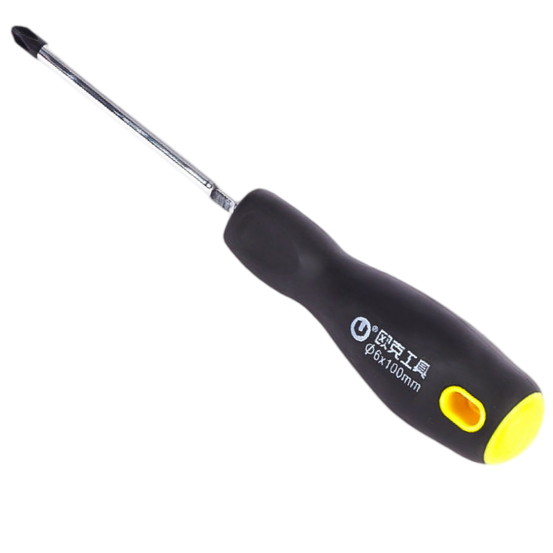 欧克 螺丝刀工业级耐油柄旋具带磁起子 一字6×200mmOK-8737/把