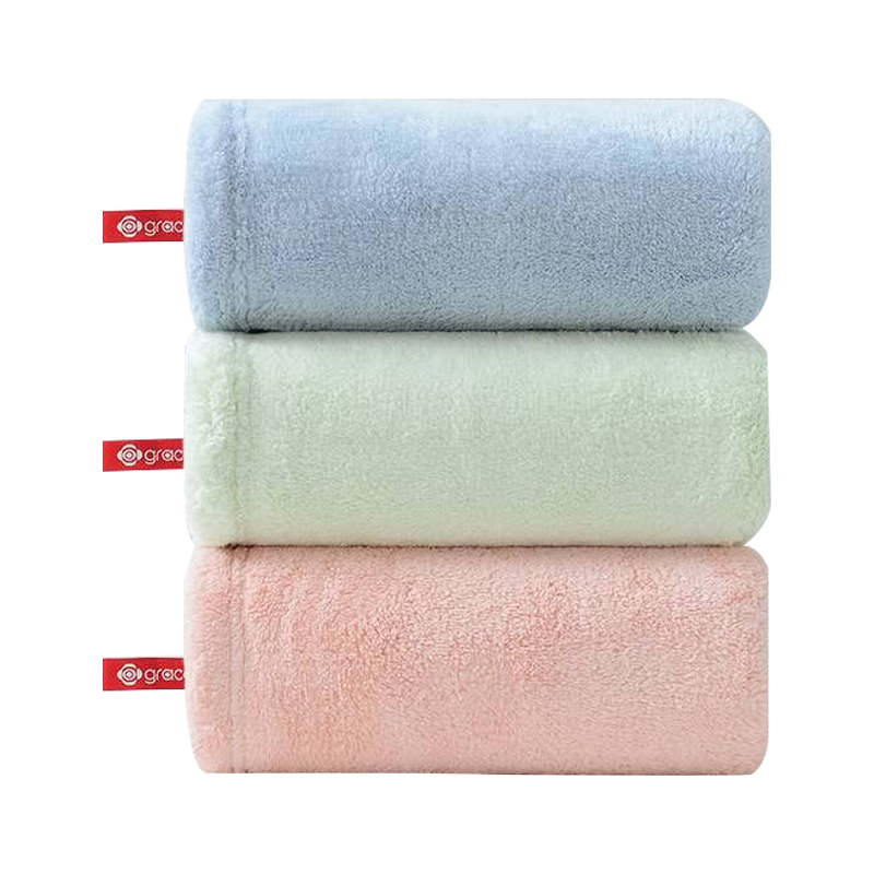 洁丽雅毛巾75*35cm家用非纯棉洗脸巾加厚3条装W2349