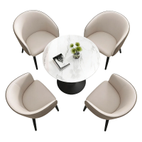 豫众诺 接待桌椅组合 一桌四椅 套