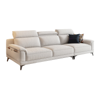 虔度北欧简约三人位转角皮沙发大户型客厅组合设计多功能头层牛皮舒适耐用